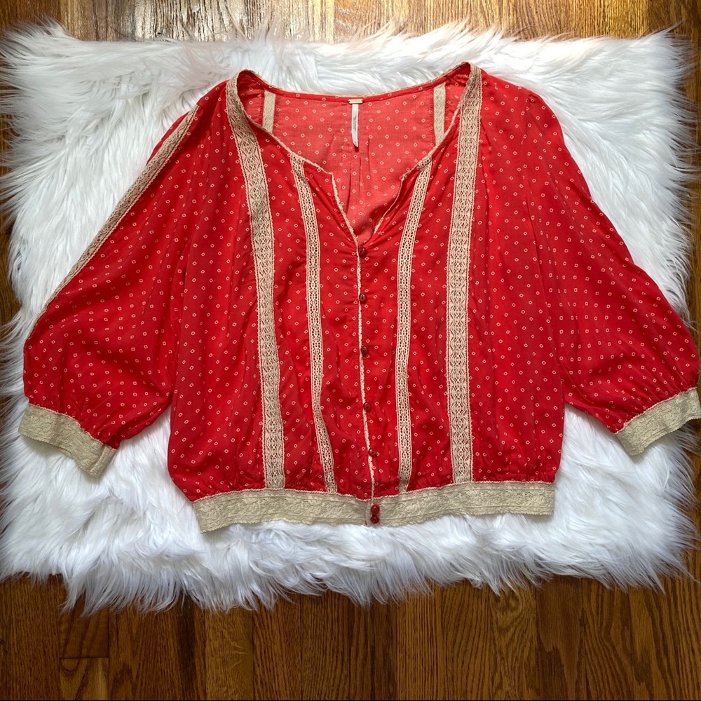 Free People Boho Peasant Top